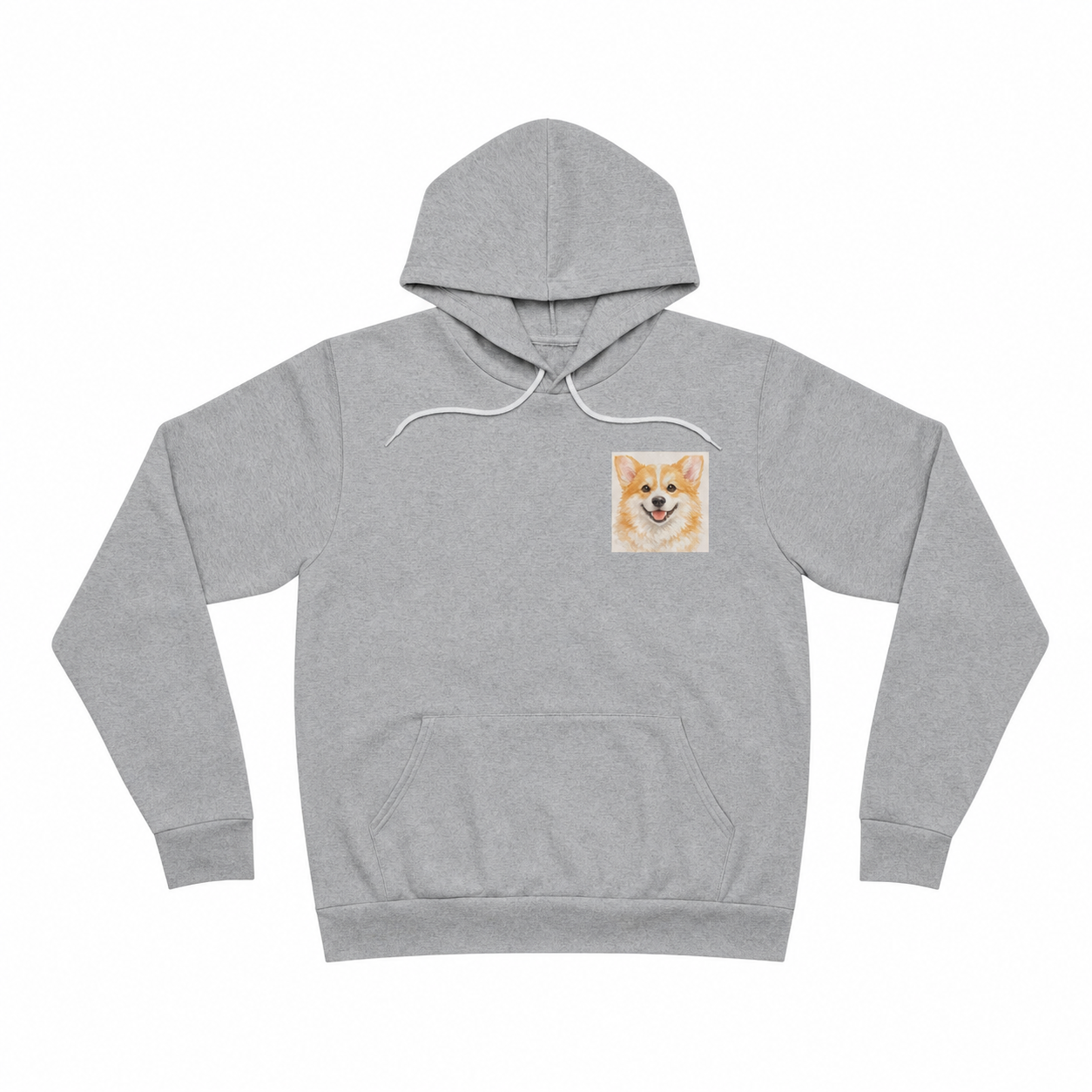 Custom Pet Portrait Hoodie - Athletic Heather